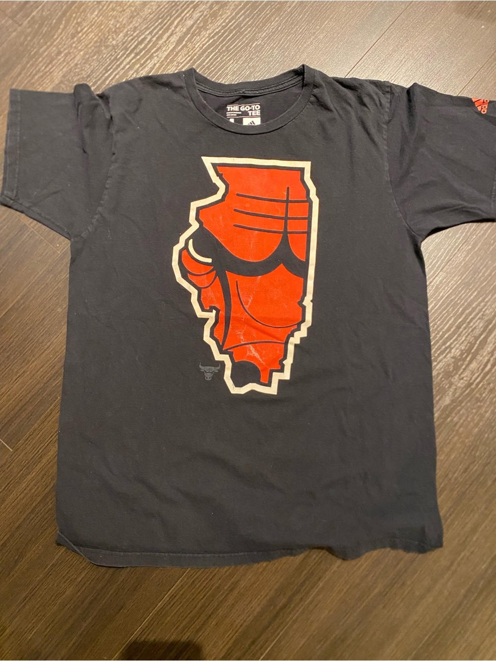 Adidas Chicago Bulls Mens Black T Shirt Large
